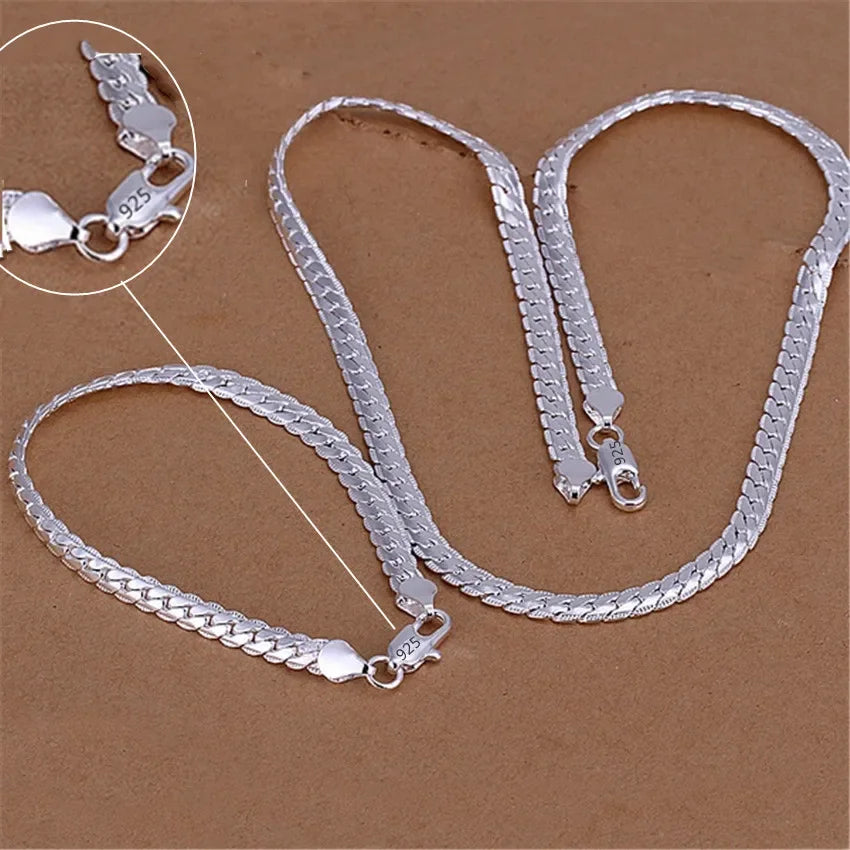 Flat Chain Necklace Bracelets