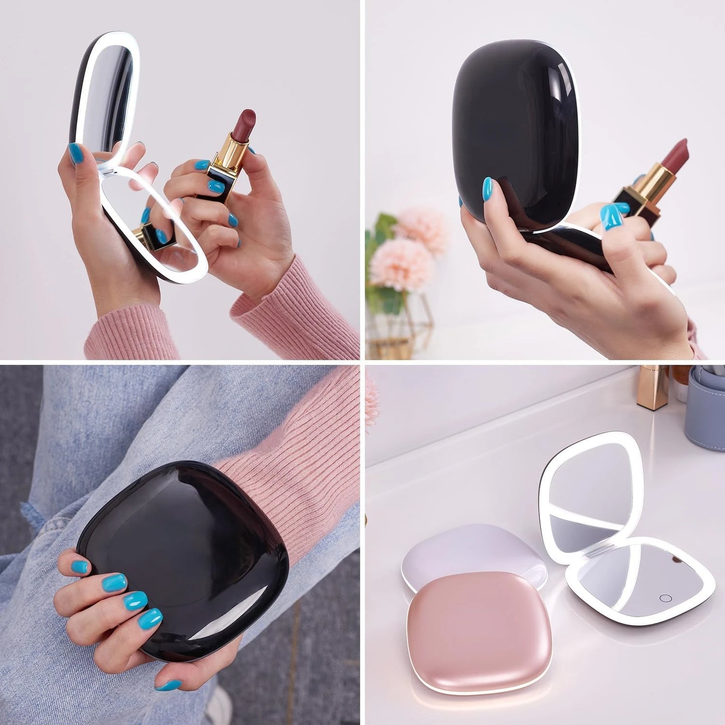 Portable Rechargeable Makeup Mirror