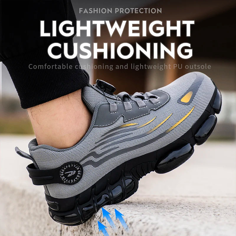 Breathable anti-smash safety shoes