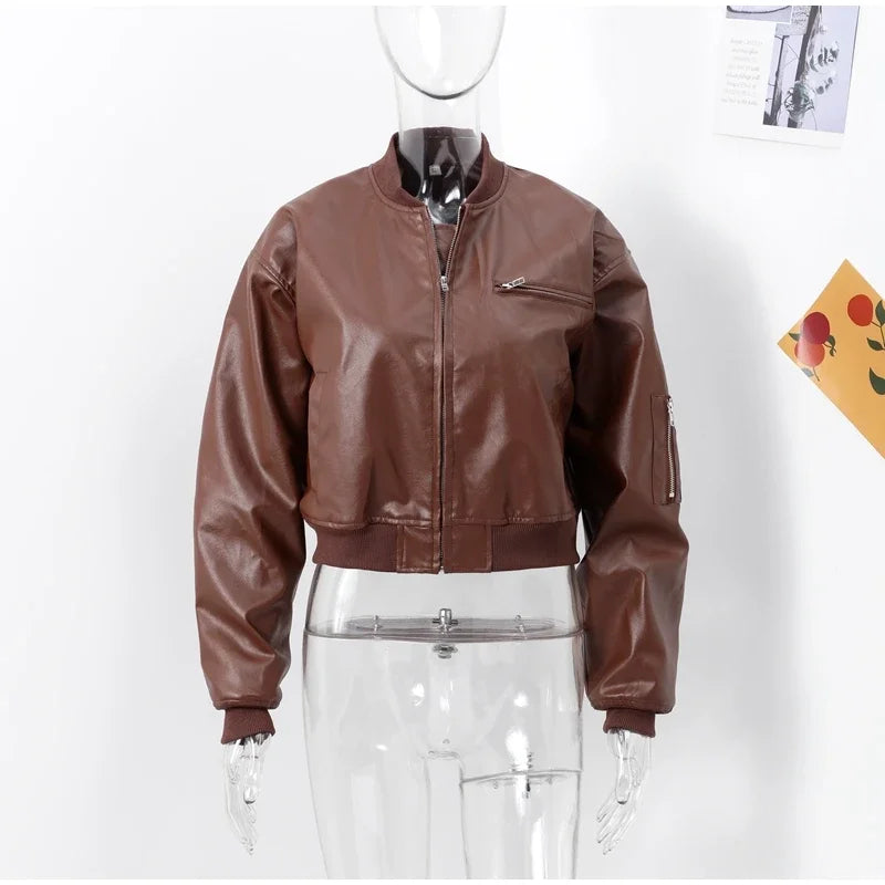 Short Leather Women's Jacket