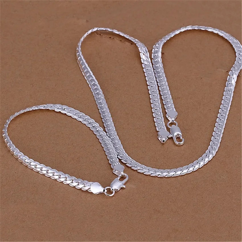 Flat Chain Necklace Bracelets