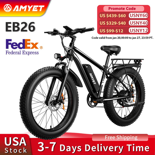 Electric 26" Fat Tire Mountain Bike
