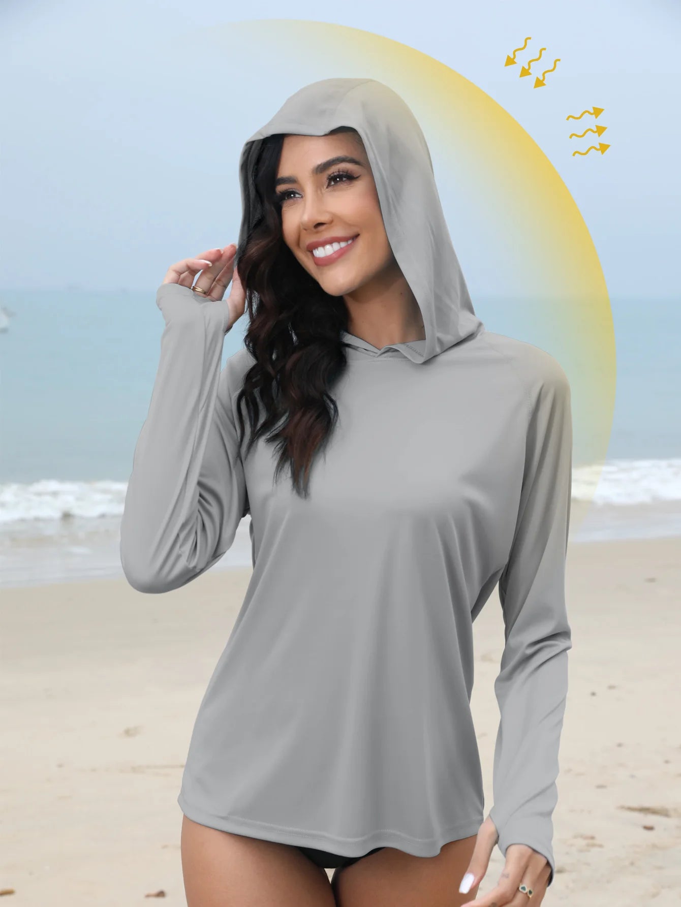 Women's Sunscreen Hoodie T-shirt