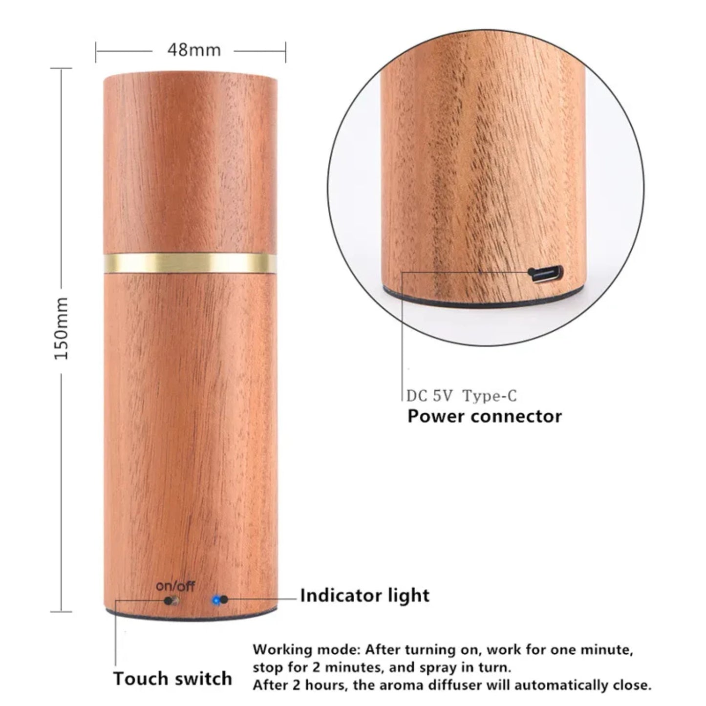 Wooden Essential Oil Diffuser