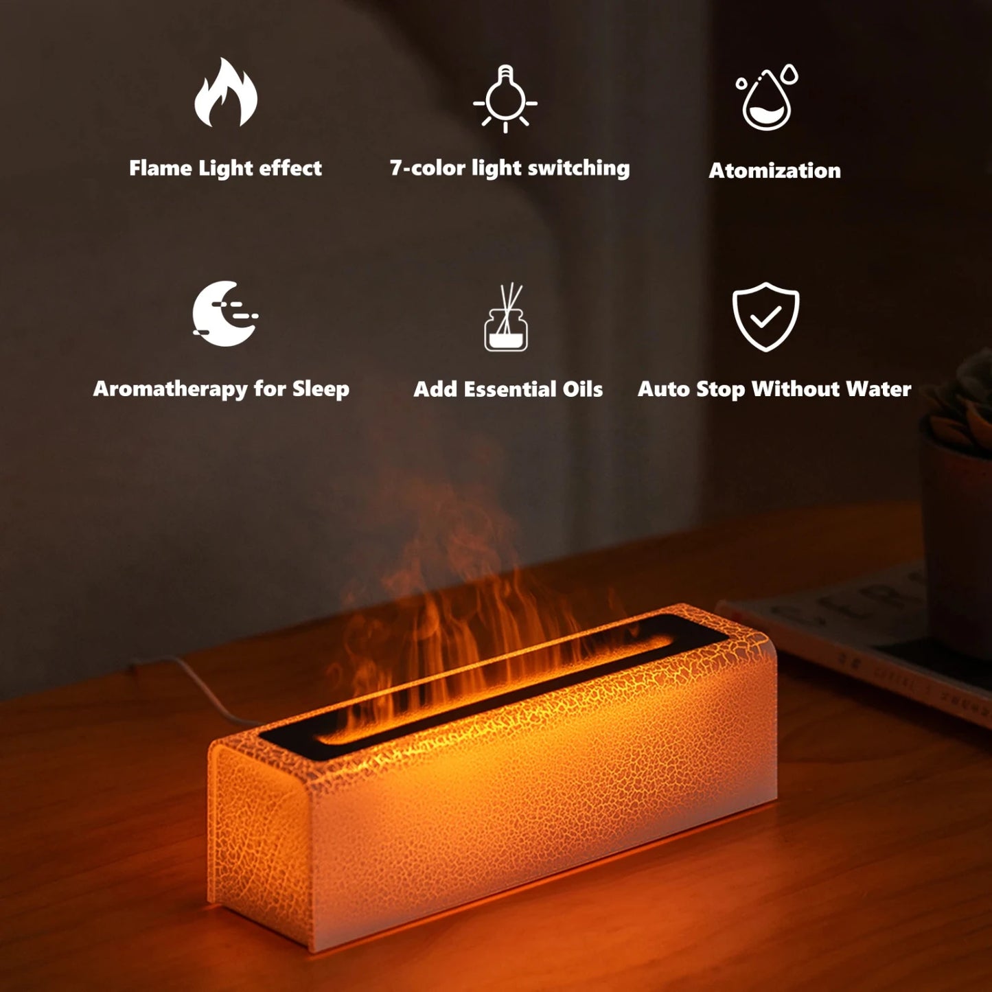 Colorful Flame Aromatherapy Diffuser