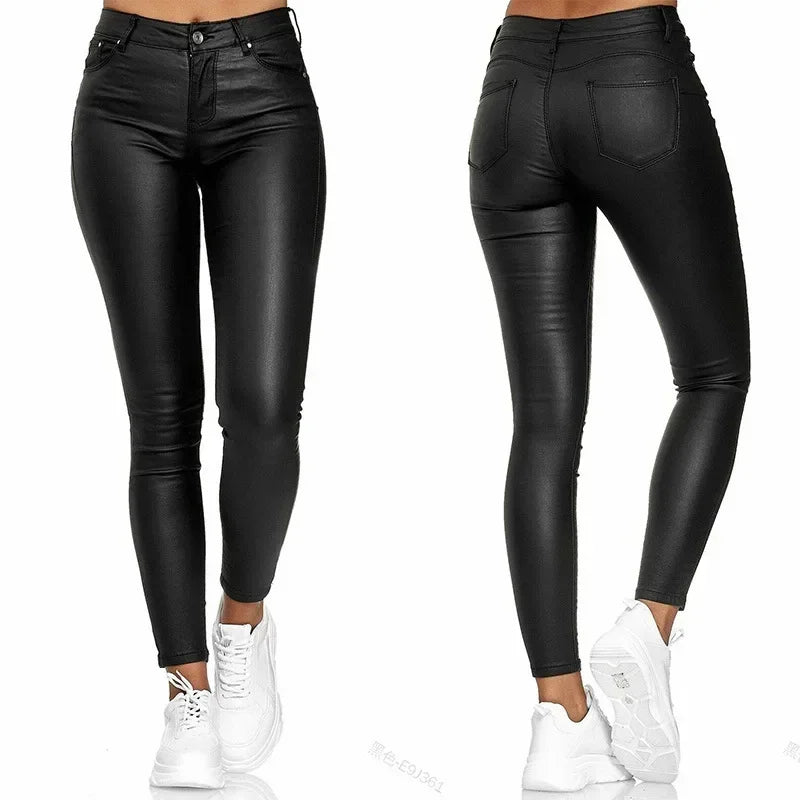 Women  sexy PU Leather Pants