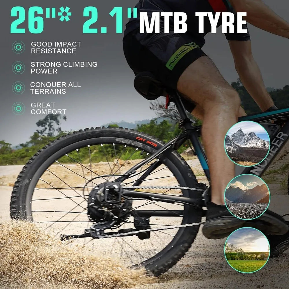 26'' Electric Mountain Bike, 21Speed