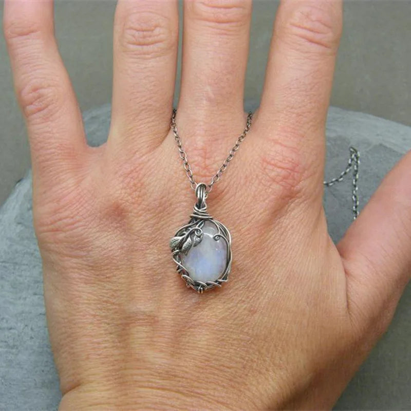 Moonstone Vintage Pendant Necklace