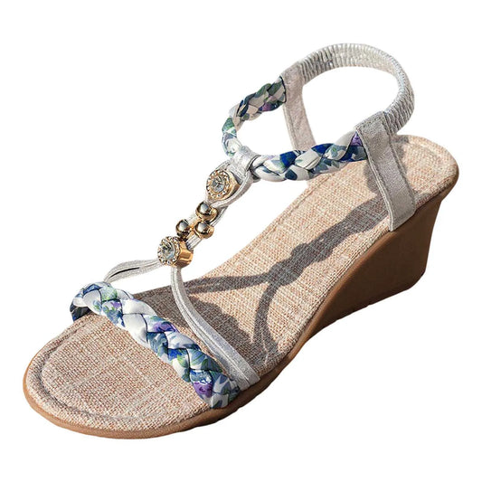 Sexy Woven Strap Wedge Sandals