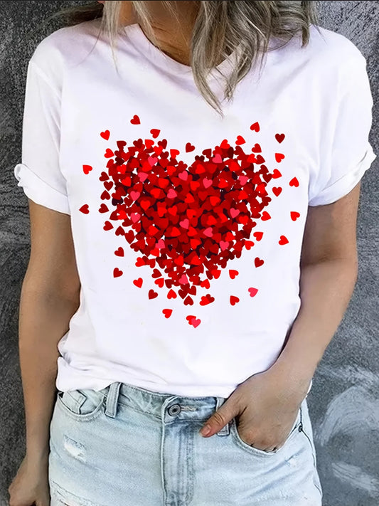 Heart Print T-Shirt