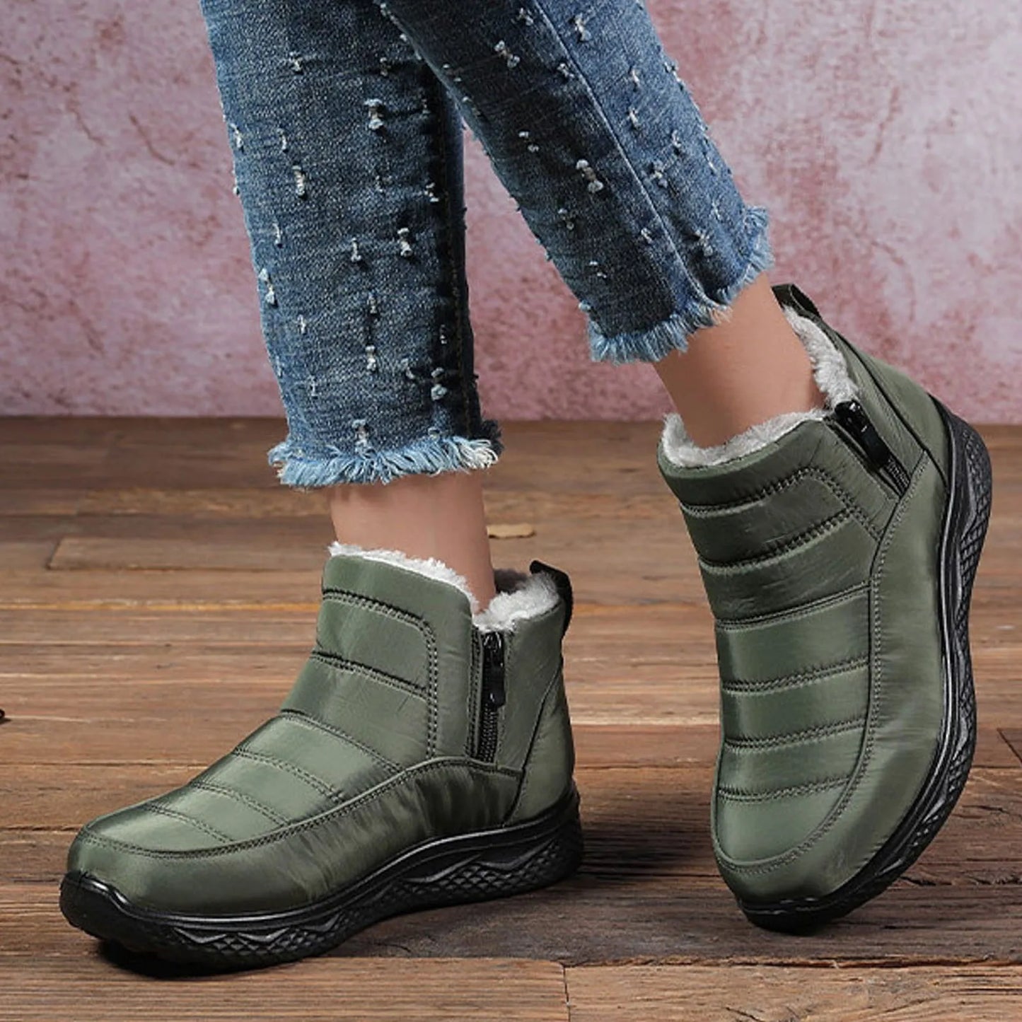 Unisex Couples Velvet Snow Boots