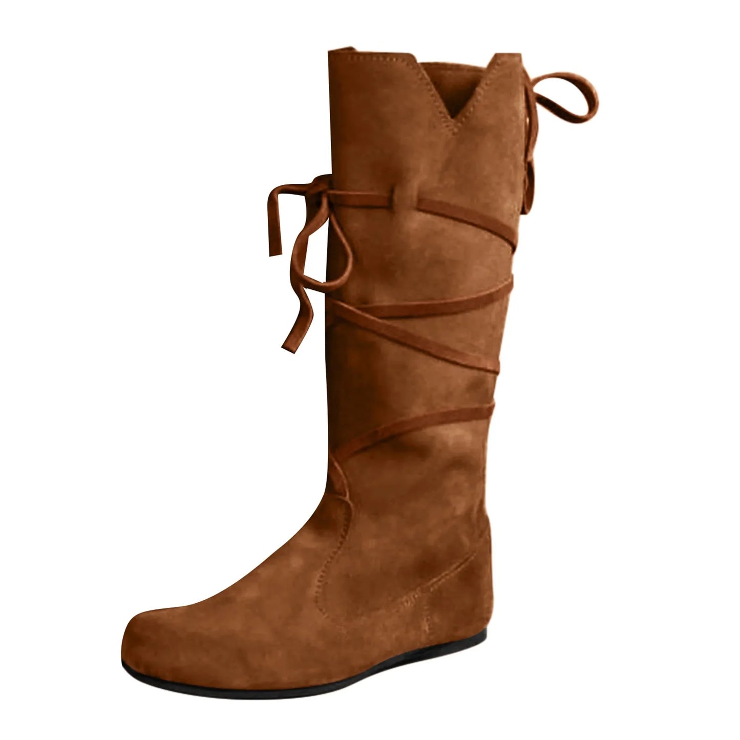 Women Mid Calf Lace Up Boots