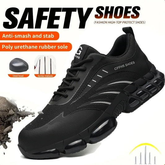 Breathable comfortable safety shoes