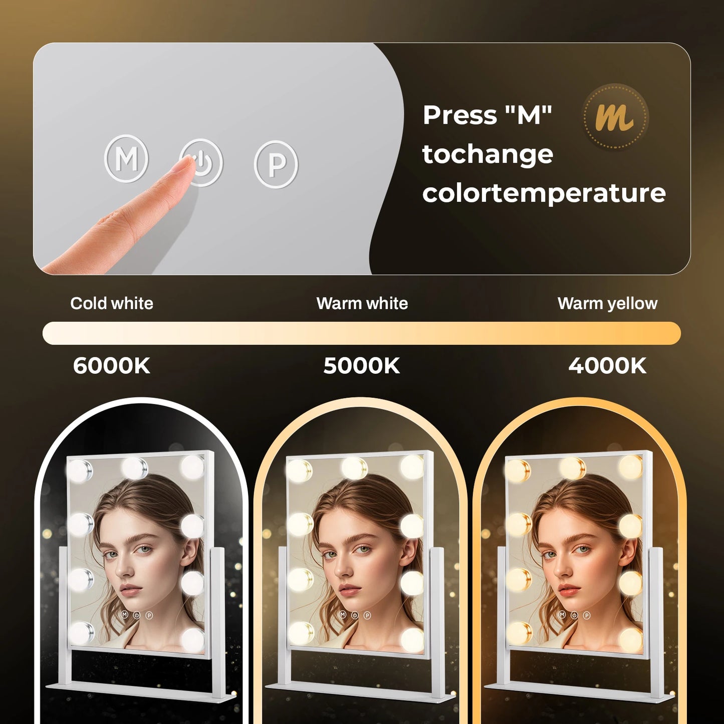 Vanity Lighted Makeup Mirror