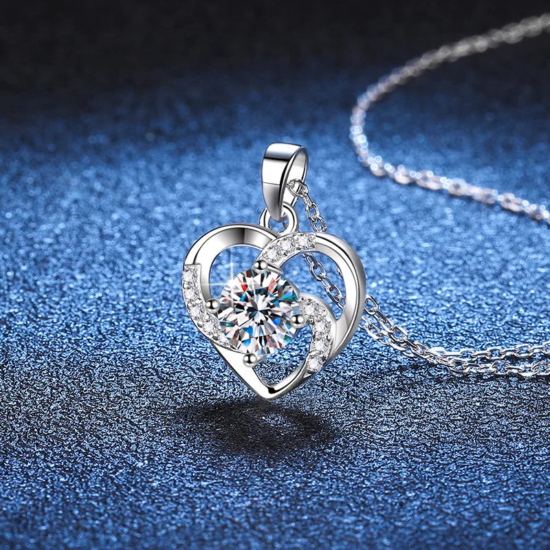 Moissanite Eternal Heart Pendant