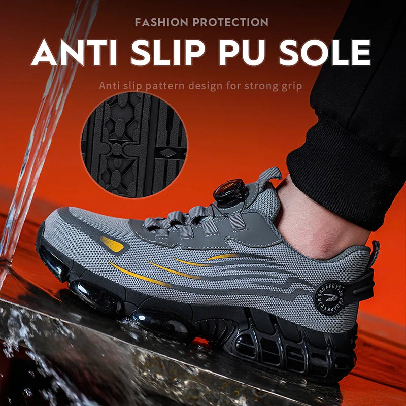 Breathable anti-smash safety shoes